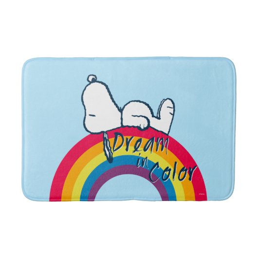 Snoopy | Dream in kleurenregenboog Badmat (Voorkant)