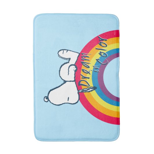 Snoopy | Dream in kleurenregenboog Badmat (Voorkant Verticaal)