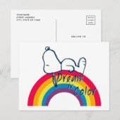 Snoopy | Dream in kleurenregenboog Briefkaart (Voorkant / Achterkant)
