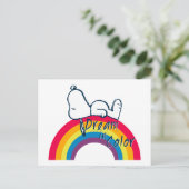 Snoopy | Dream in kleurenregenboog Briefkaart (Staand voorkant)