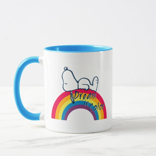 Snoopy | Dream in kleurenregenboog Mok (Links)
