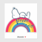 Snoopy | Dream in kleurenregenboog Sticker (Vel)