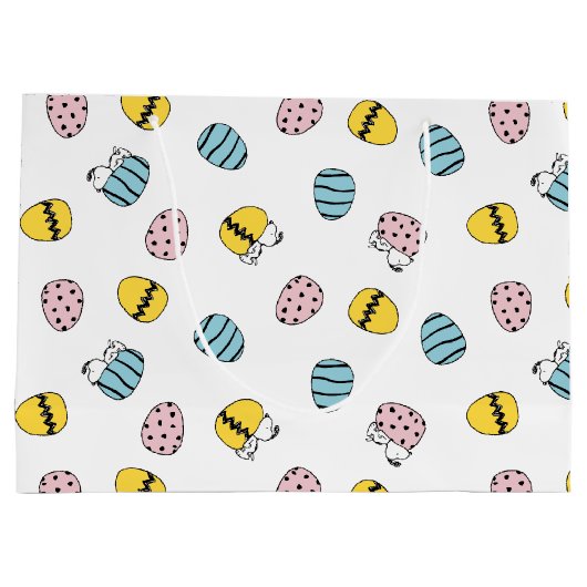 Snoopy Easter Egg Pattern Groot Cadeauzakje (Achterkant)