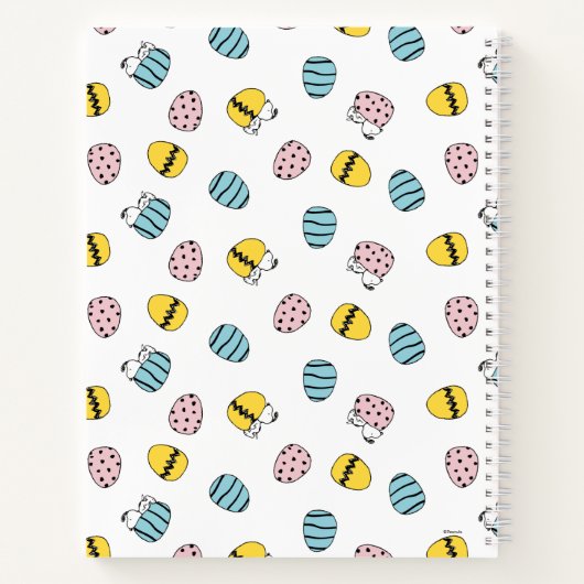 Snoopy Easter Egg Pattern Notitieboek (Achterkant)