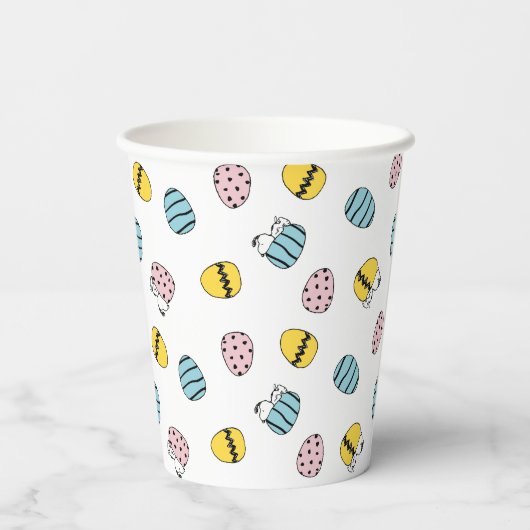 Snoopy Easter Egg Pattern Papieren Bekers (Achterkant)