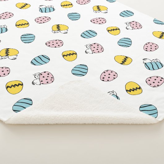 Snoopy Easter Egg Pattern Sherpa Deken (3/4)