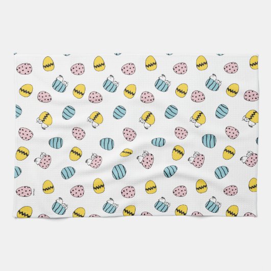 Snoopy Easter Egg Pattern Theedoek (Horizontaal)
