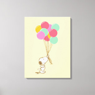 Snoopy en ballonnen canvas afdruk