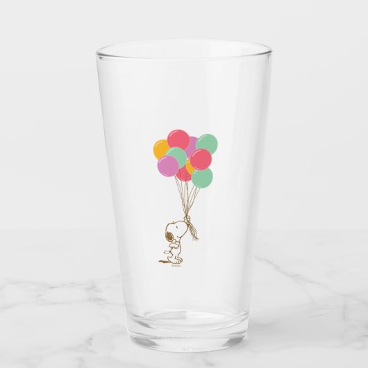 Snoopy en ballonnen glas (Voorkant)