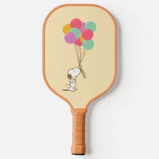 Snoopy en ballonnen pickleball paddle (Achterkant)