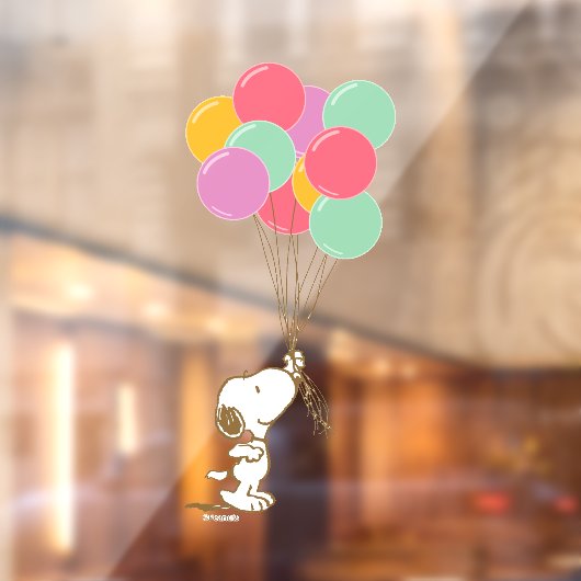 Snoopy en ballonnen raamsticker (Vel 2)