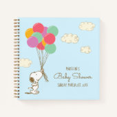 Snoopy en Balloons Baby shower Gast Geschenklijst Notitieboek (Voorkant)