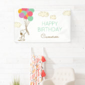 Snoopy en Balloons Birthday Spandoek (Insitu)
