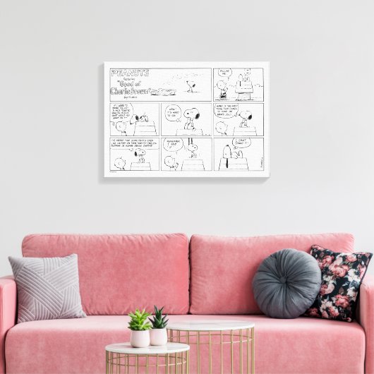 Snoopy en Charlie Brown | Engelse muffin Canvas Afdruk (Insitu (Woonkamer))