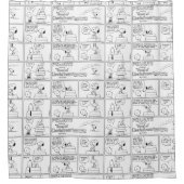 Snoopy en Charlie Brown | Engelse muffin Douchegordijn (Voorkant)