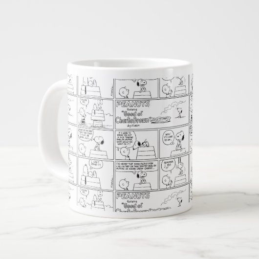 Snoopy en Charlie Brown | Engelse muffin Extra Grote Beker (Voorkant links)