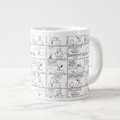 Snoopy en Charlie Brown | Engelse muffin Extra Grote Beker (Voorkant rechts)