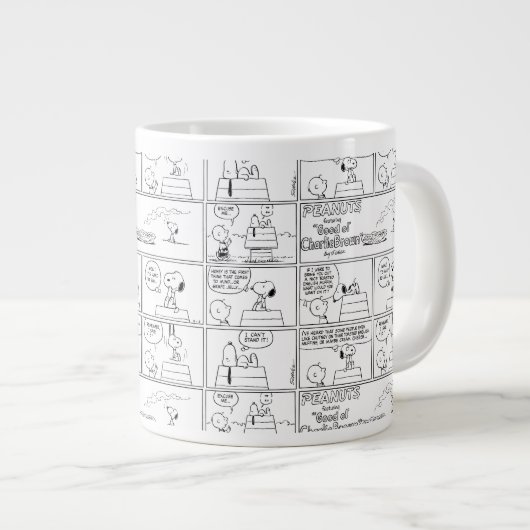 Snoopy en Charlie Brown | Engelse muffin Extra Grote Beker (Voorkant rechts)