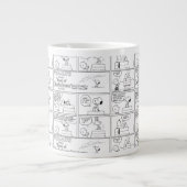 Snoopy en Charlie Brown | Engelse muffin Extra Grote Beker (Voorkant)