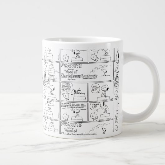 Snoopy en Charlie Brown | Engelse muffin Extra Grote Beker (Rechts)