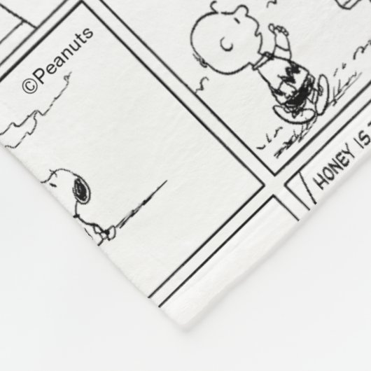 Snoopy en Charlie Brown | Engelse muffin Fleece Deken (Hoek)