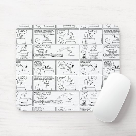 Snoopy en Charlie Brown | Engelse muffin Muismat (Met muis)