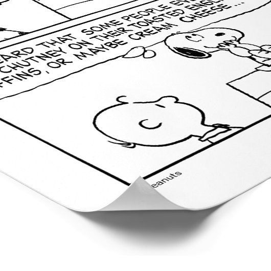 Snoopy en Charlie Brown | Engelse muffin Poster (Hoek)