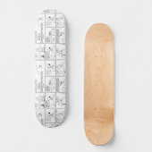 Snoopy en Charlie Brown | Engelse muffin Skateboard (Voorkant)
