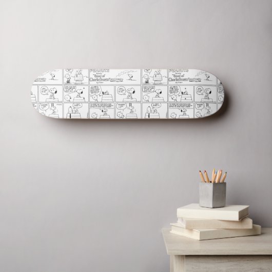Snoopy en Charlie Brown | Engelse muffin Skateboard (Muurkunst (Horizontaal))