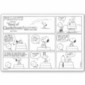 Snoopy en Charlie Brown | Engelse muffin Sticker (Voorkant)