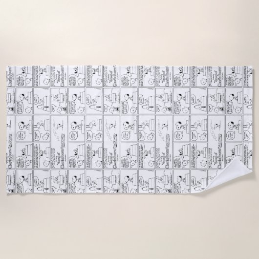 Snoopy en Charlie Brown | Engelse muffin Strandlaken (Voorkant)