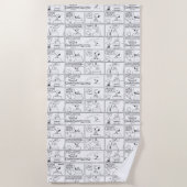 Snoopy en Charlie Brown | Engelse muffin Strandlaken (Voorkant)