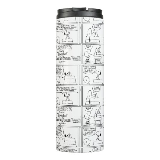 Snoopy en Charlie Brown | Engelse muffin Thermosbeker (Achterkant)