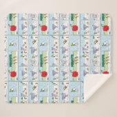 Snoopy en de Zamboni bemanning Sherpa Deken (Voorkant (horizontaal))