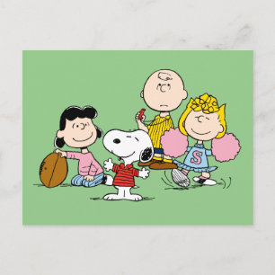 Snoopy en het Football Gang Play Briefkaart