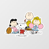 Snoopy en het Football Gang Play Raamsticker (Vel)