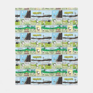 Snoopy en vrienden   Ga kamperen Fleece Deken