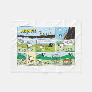 Snoopy en vrienden Ga kamperen Fleece Deken