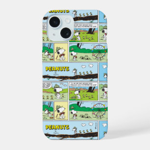 Snoopy en vrienden Ga kamperen iPhone 15 Hoesje
