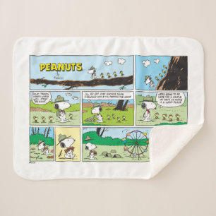 Snoopy en vrienden Ga kamperen Sherpa Deken