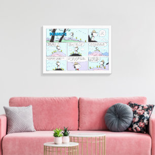 Snoopy en vrienden Ga wandelen Canvas Afdruk