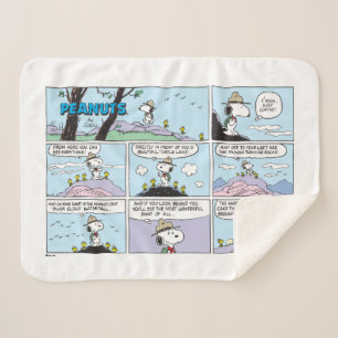 Snoopy en vrienden Ga wandelen Sherpa Deken