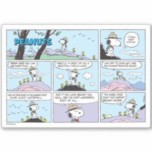 Snoopy en vrienden Ga wandelen Sticker