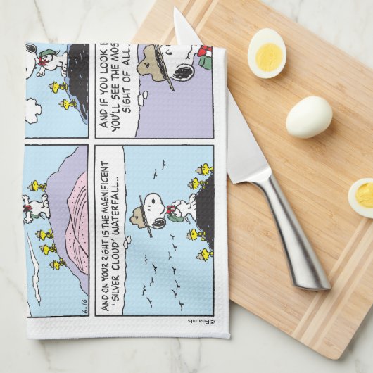 Snoopy en vrienden | Ga wandelen Theedoek (Quarter Fold)