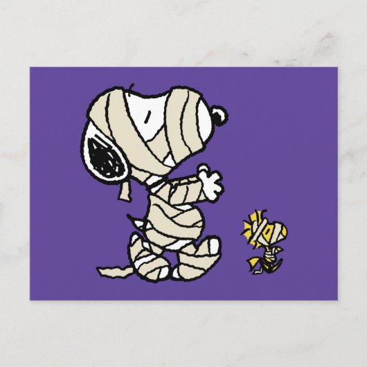 Snoopy en Woodstock Mummies Briefkaart (Voorkant)