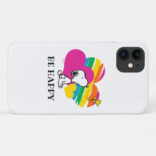 Snoopy en Woodstock | Rainboogharten Case-Mate iPhone Case (Achterkant (horizontaal))