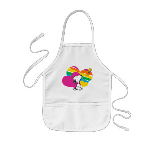 Snoopy en Woodstock Rainboogharten Kinder Schort