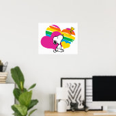 Snoopy en Woodstock | Rainboogharten Poster (Thuiskantoor)