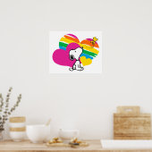 Snoopy en Woodstock | Rainboogharten Poster (Keuken)
