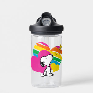 Snoopy en Woodstock Rainboogharten Waterfles